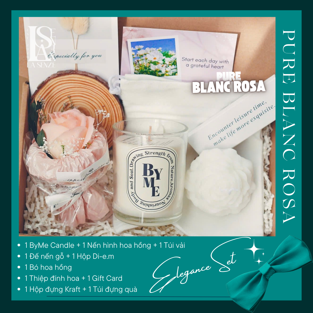  ELEGANCE SERIES - Set Nến Thơm Quà Tặng Thanh Lịch LA SENZE 