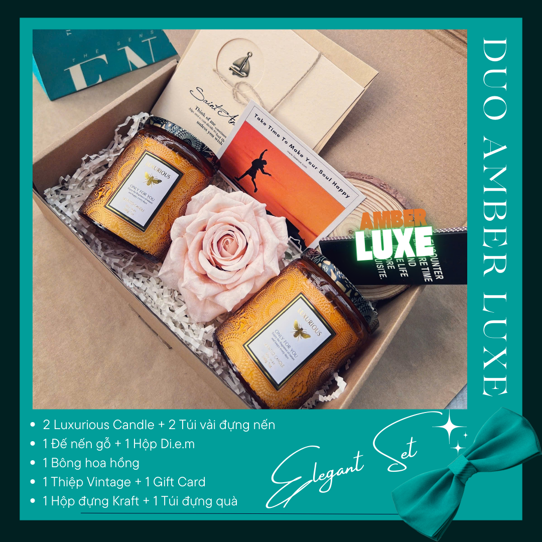  ELEGANCE SERIES - Set Nến Thơm Quà Tặng Thanh Lịch LA SENZE 