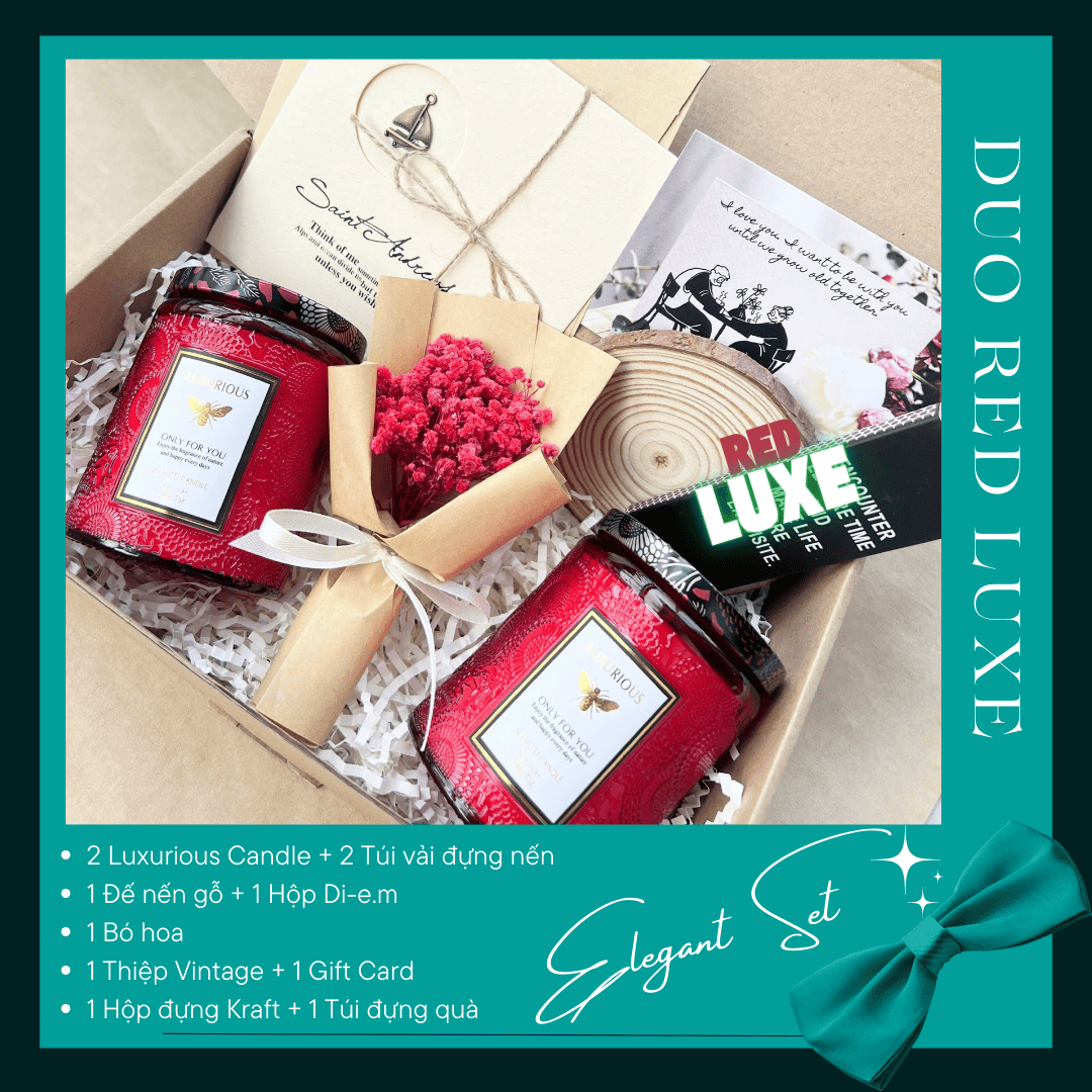  ELEGANCE SERIES - Set Nến Thơm Quà Tặng Thanh Lịch LA SENZE 