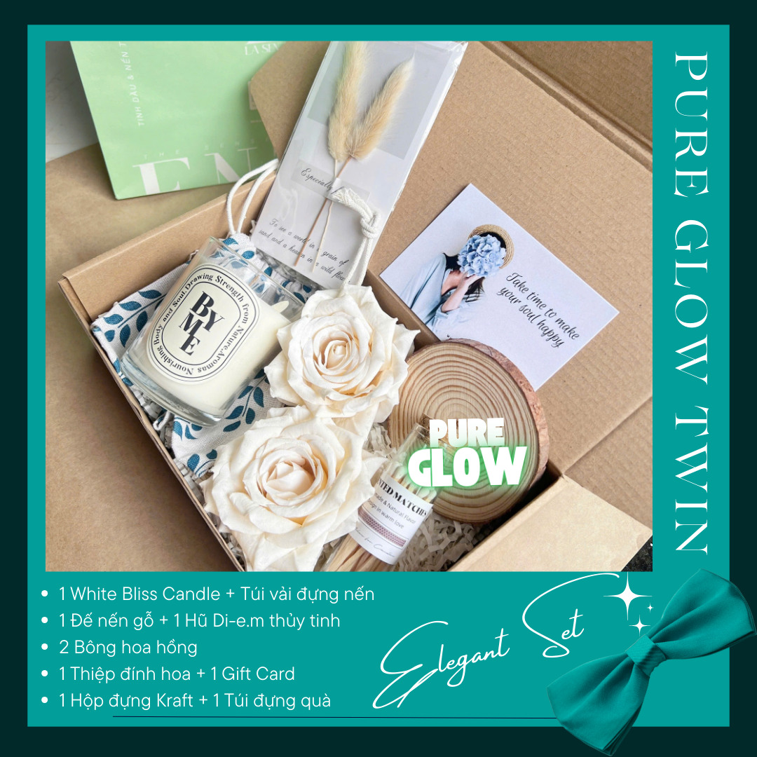  ELEGANCE SERIES - Set Nến Thơm Quà Tặng Thanh Lịch LA SENZE 