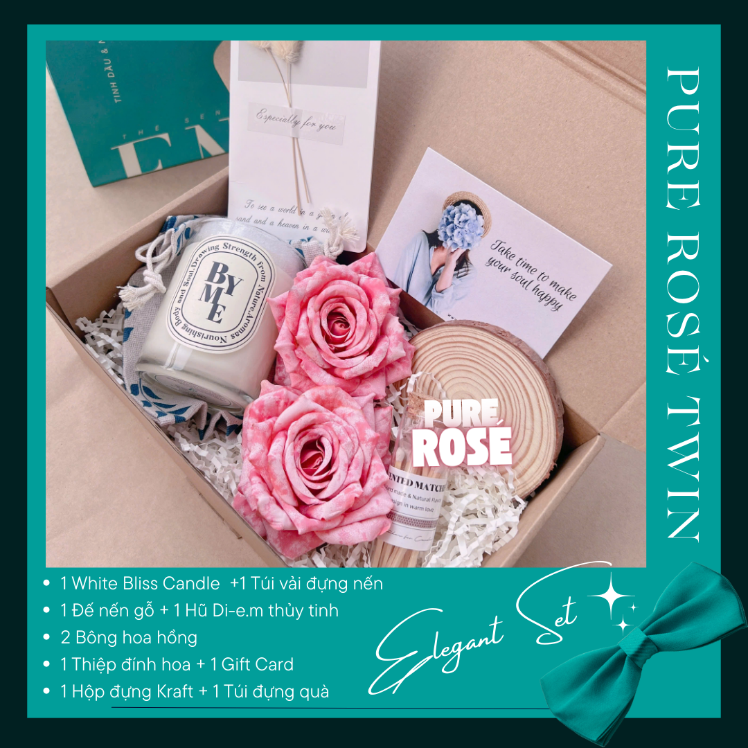  ELEGANCE SERIES - Set Nến Thơm Quà Tặng Thanh Lịch LA SENZE 