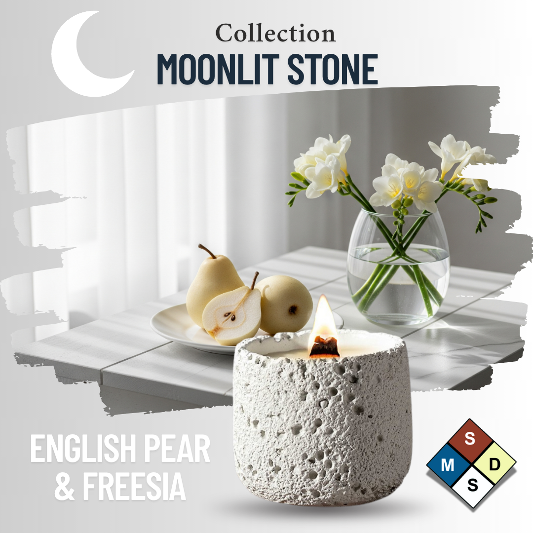  Nến Thơm Nghệ Thuật Moonlit Stone - ENGLISH PEAR & FREESIA 