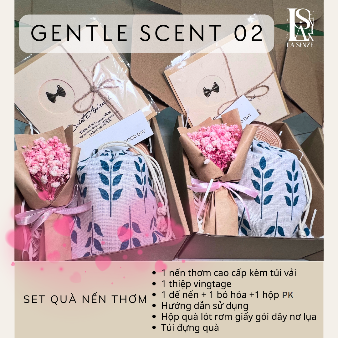  Set Nến Thơm Quà Tặng White Bliss Candle - GENTLE SET 