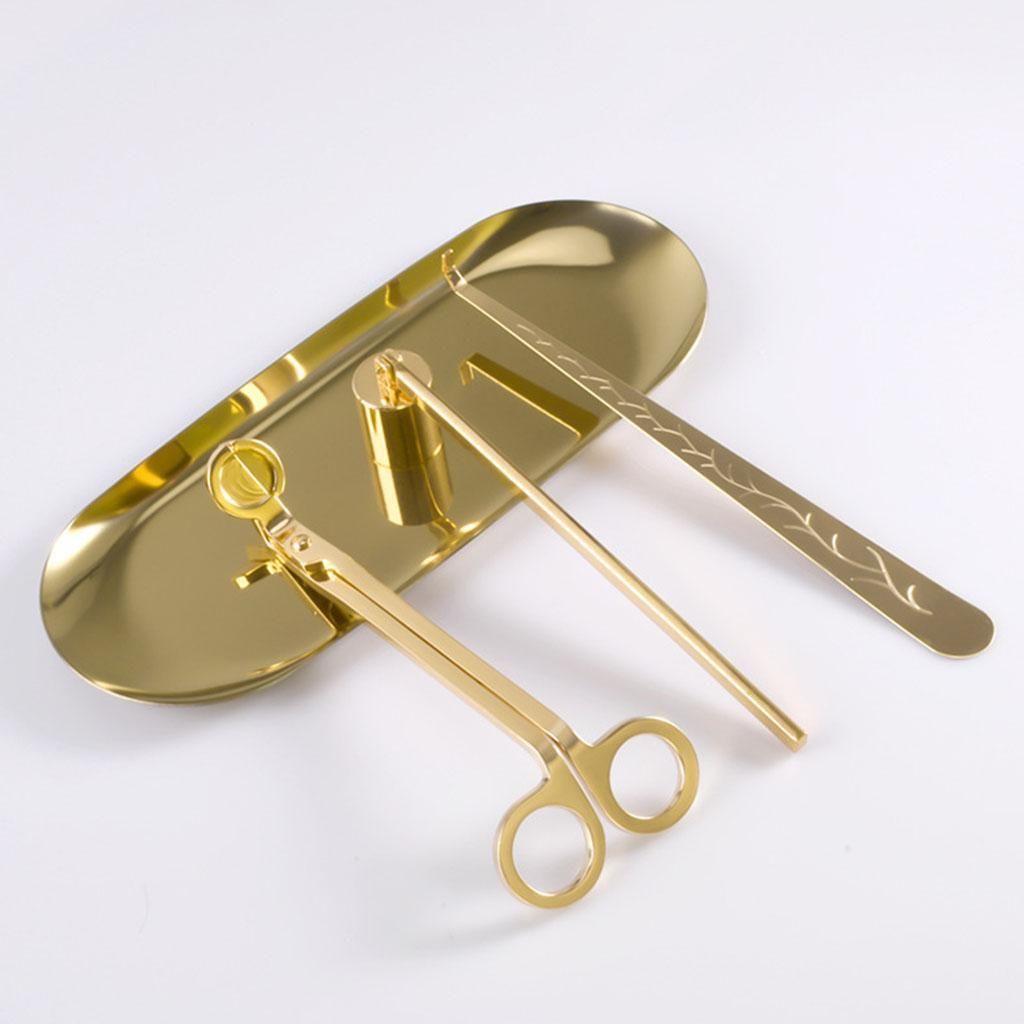  Bộ Phụ Kiện Chăm Sóc Nến Thơm Khều, Chuông, Khay, Kéo Cắt Bấc Cao Cấp 