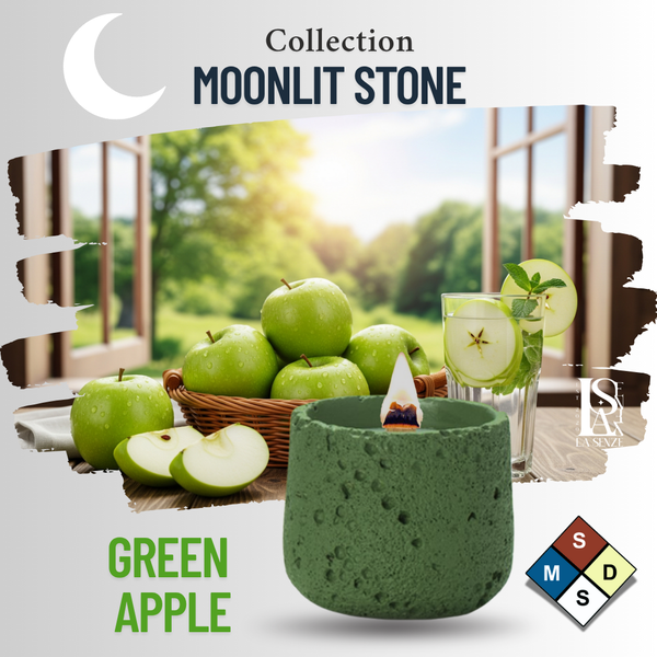  Nến Thơm Nghệ Thuật Moonlit Stone - GREEN APPLE 