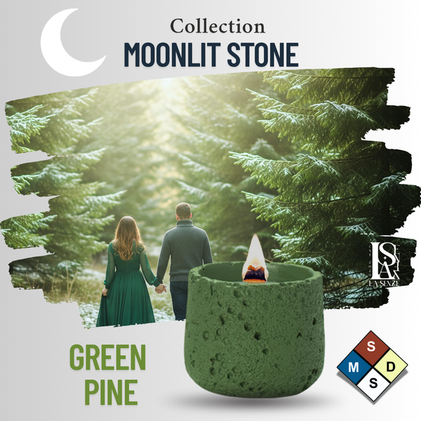  Nến Thơm Nghệ Thuật Moonlit Stone - GREEN PINE 