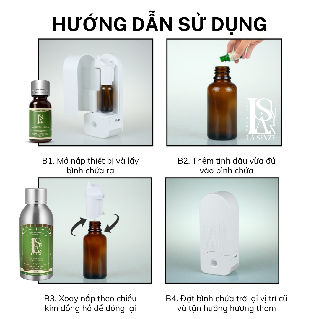  Máy Tạo Hương Khuếch Tán Tinh Dầu Không Dùng Nước SMART Aromatherapy Machine 