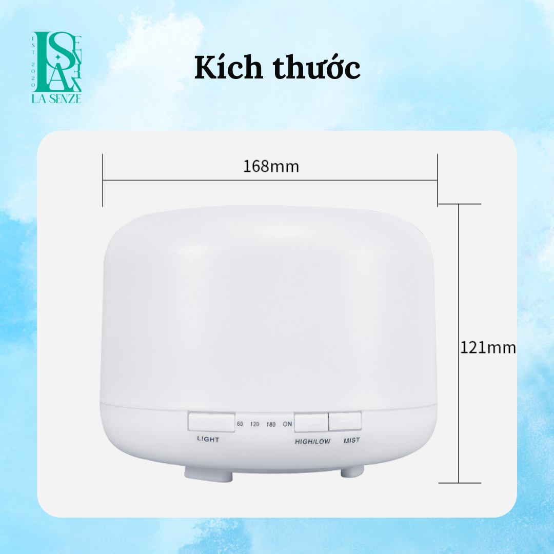  Máy xông tinh dầu Ultrasonic - Bedroom & Living room Aromatherapy Machine 500ml 