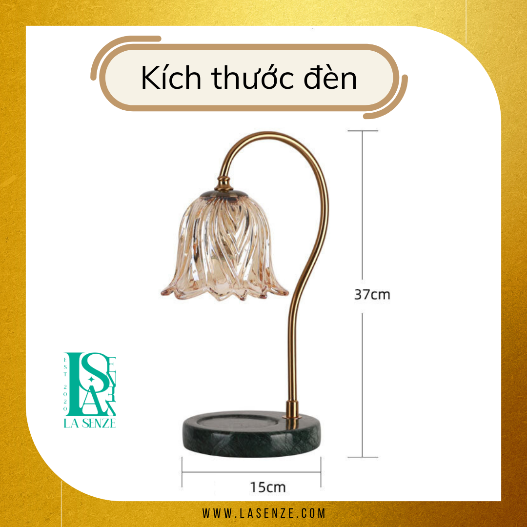  Đèn Đốt Nến Thơm Elegant Wax Melt Lamp Phong Cách Châu Âu Sang Trọng  - Phụ Kiện Nến Thơm Cao Cấp 