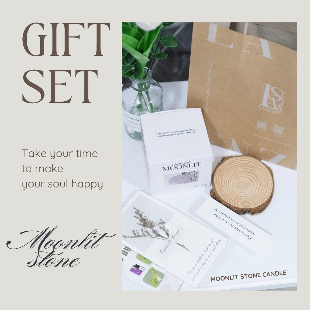  Set Quà Tặng Nến Thơm Nghệ Thuật Moonlit Stone Collection 