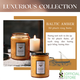 Nến Thơm Tinh Dầu LUXURIOUS COLLECTION - Hủ Pha Lê Vân Nổi Sang Trọng 