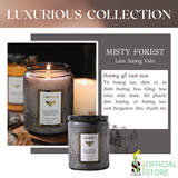  Nến Thơm Tinh Dầu LUXURIOUS COLLECTION - Hủ Pha Lê Vân Nổi Sang Trọng 