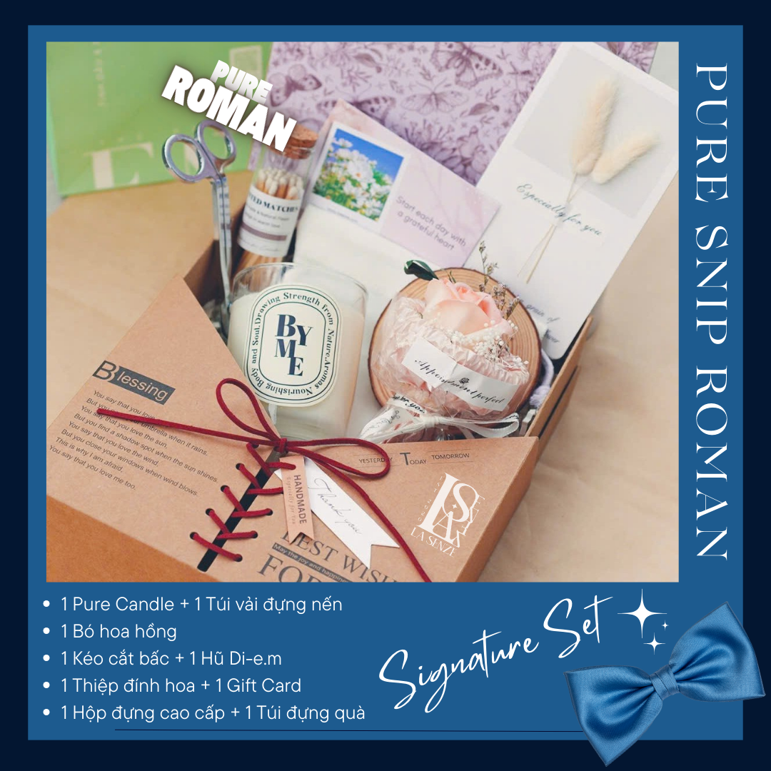  SIGNATURE SERIES - Set Nến Thơm Quà Tặng Cao Cấp LA SENZE 