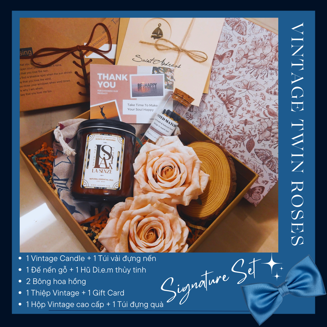 SIGNATURE SERIES - Set Nến Thơm Quà Tặng Cao Cấp LA SENZE 