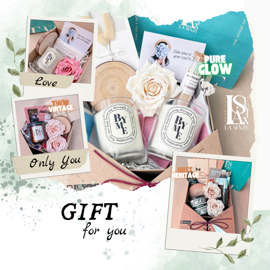  SIGNATURE SERIES - Set Nến Thơm Quà Tặng Cao Cấp LA SENZE 
