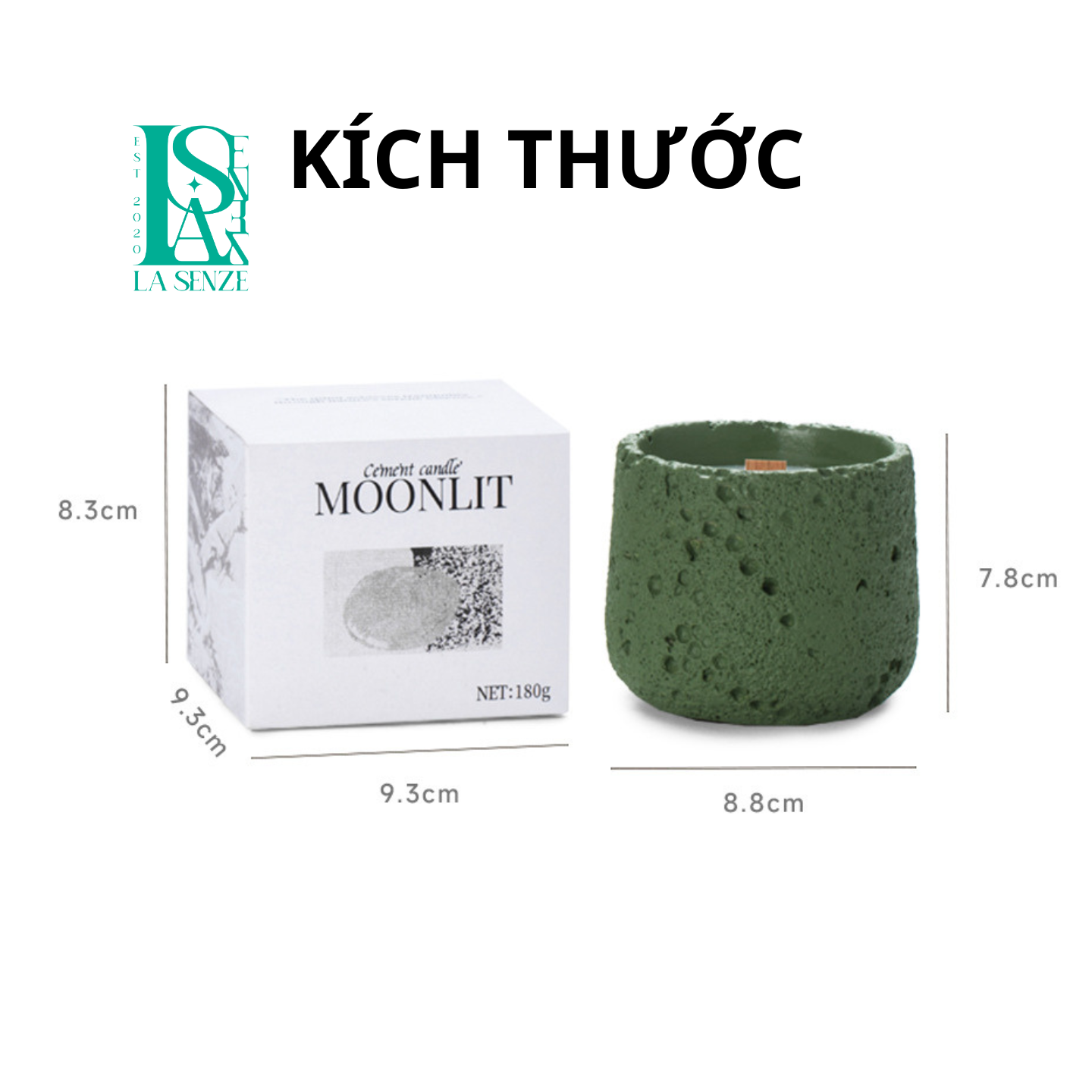  Nến Thơm Nghệ Thuật Moonlit Stone Collection 