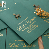  Thiệp Quà Tặng Phong Cách Retro Đính Huy Hiệu Đồng Siêu Chất 