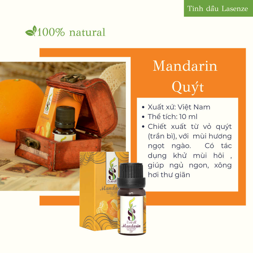  Tinh Dầu Lasenze 100% Natural (Hàng Thật Không Pha) 