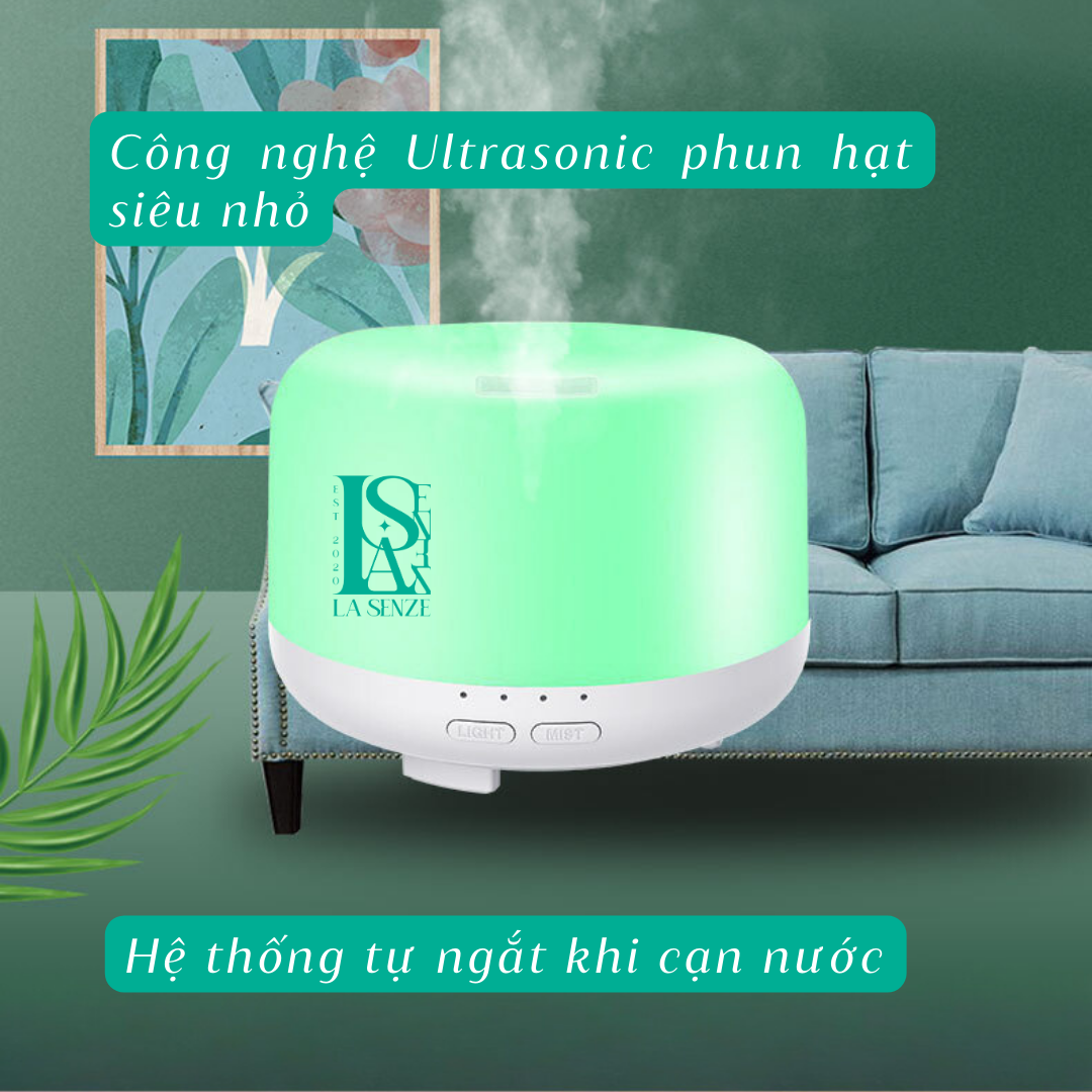  Máy xông tinh dầu Ultrasonic - Bedroom & Living room Aromatherapy Machine 500ml 