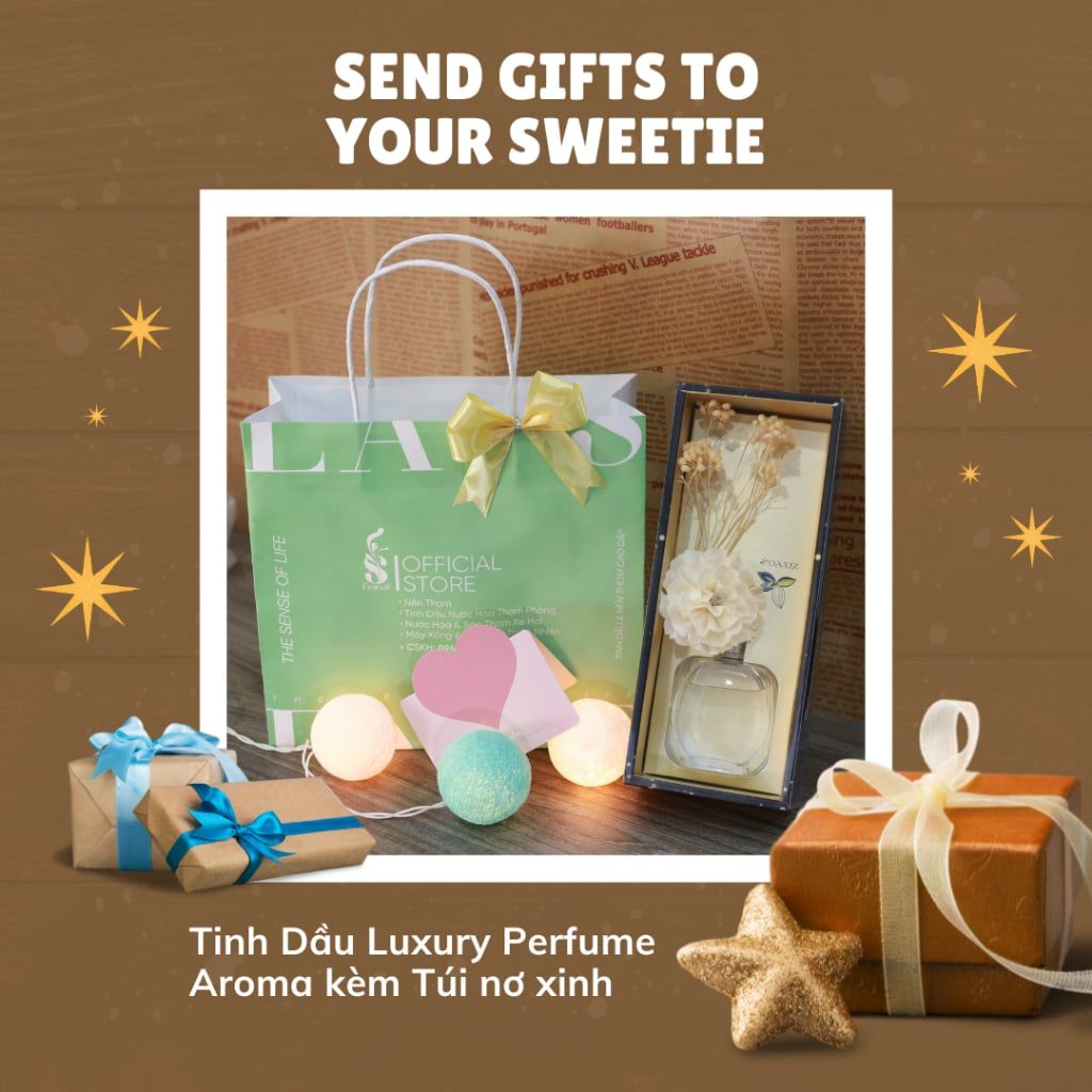  Set Quà Tặng Tinh Dầu Thơm Phòng Cao Cấp Luxury Perfume Aroma 