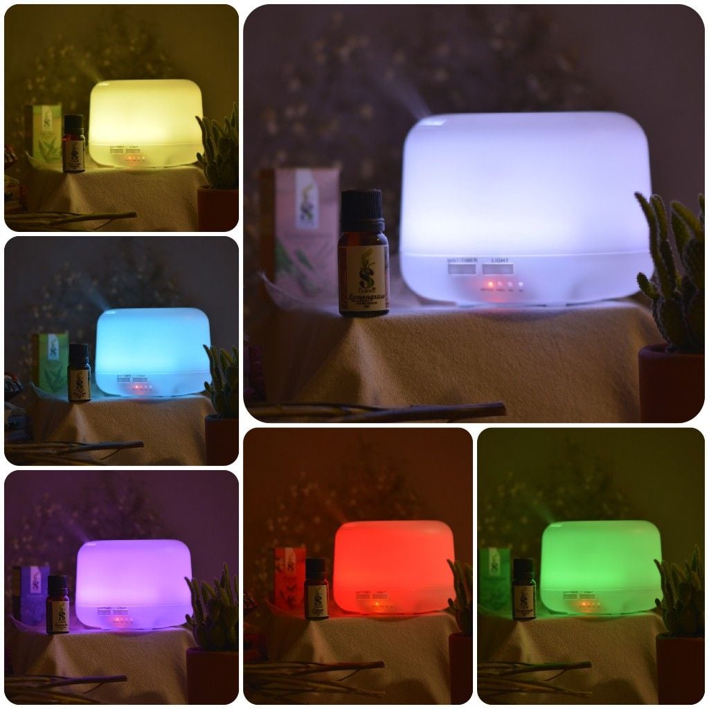  Máy xông tinh dầu Ultrasonic - Bedroom & Living room Aromatherapy Machine 500ml 