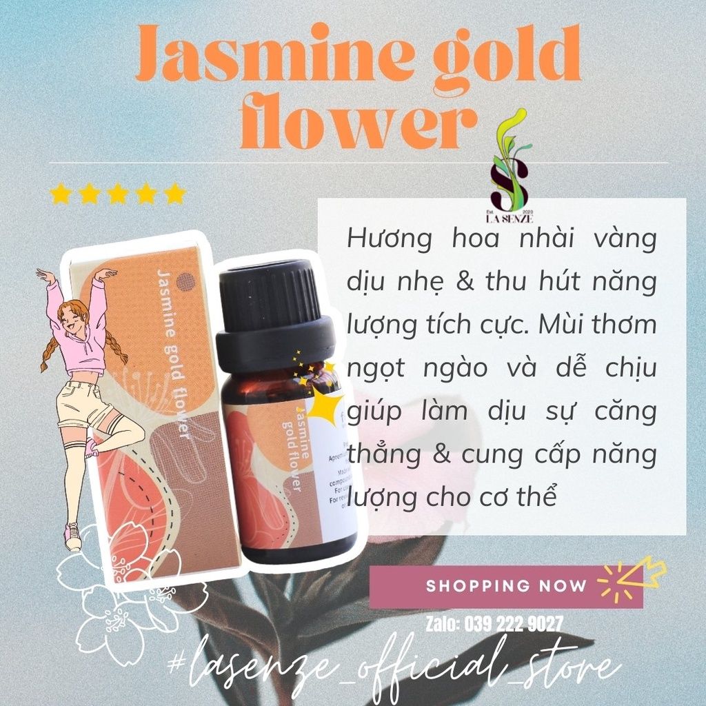  Tinh Dầu Phối Hương Jasemine Gold Flower 10ml 