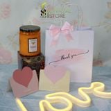  Túi Giấy Nhỏ Kèm Nơ Đựng Nến Thơm Quà Tặng Siêu Xinh 16x18x8cm 