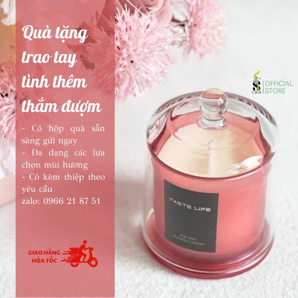  Nến Thơm Tinh Dầu DEWY MOSS Hũ Pha Lê Set Quà Tặng Cao Cấp 