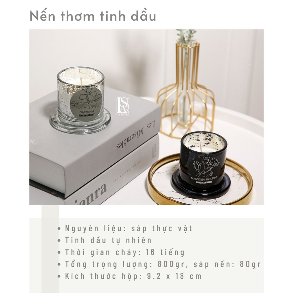  Set Nến Thơm Nắp Chuông Pha Lê Creative Glass Home Decor 