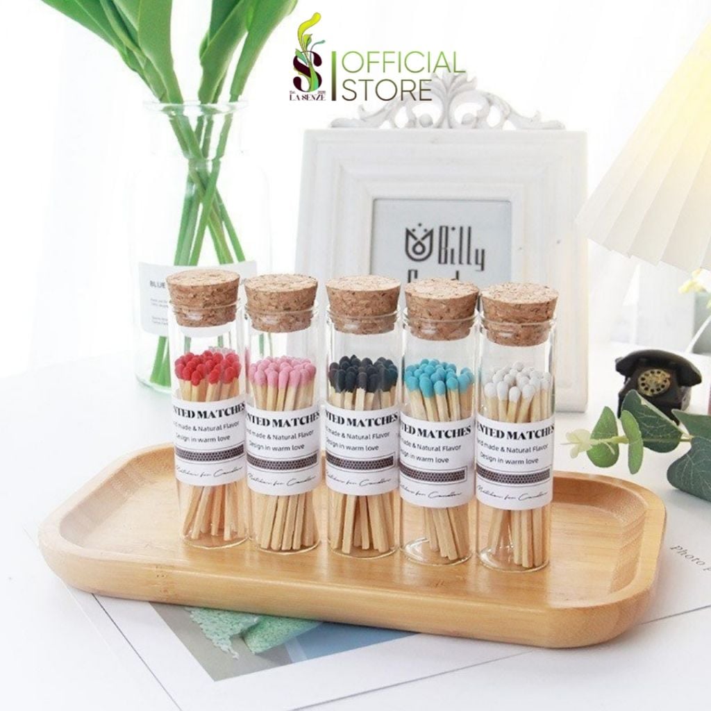  Diêm thắp nến thơm Handmade chuyên dụng que dài nhiều màu 