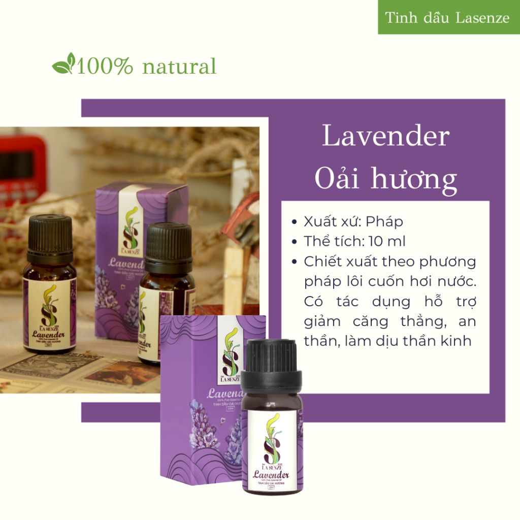  Tinh Dầu Lasenze 100% Natural (Hàng Thật Không Pha) 