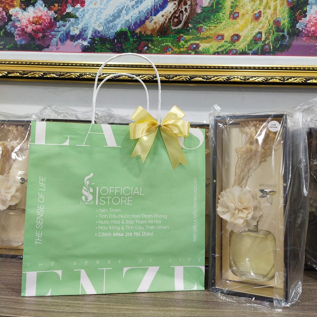  Túi Giấy Kèm Nơ Đựng Quà Tặng Siêu Xinh 25x23x10cm 