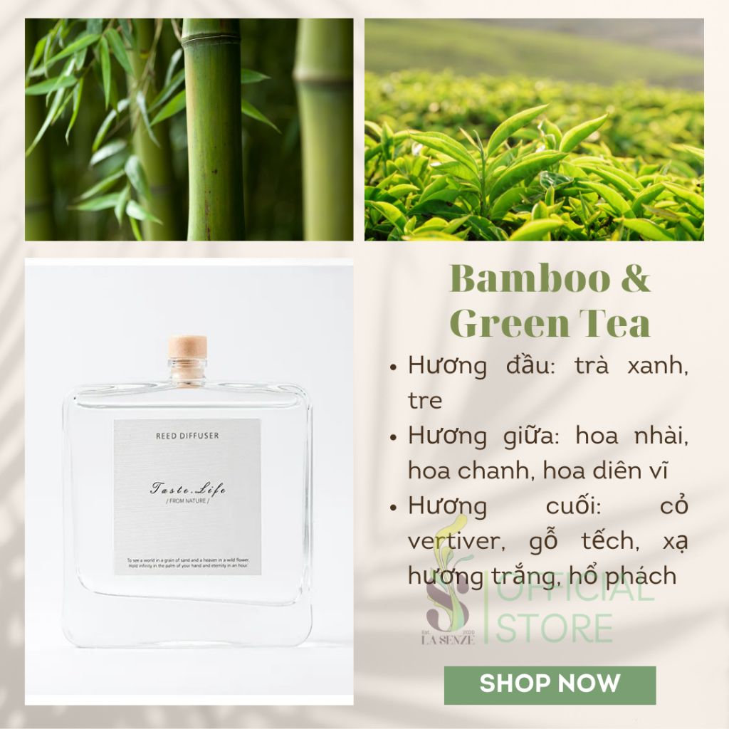  Tinh Dầu Thơm Phòng Khuếch Tán Cao Cấp Taste Life 120ml 