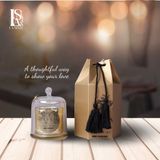  Set Nến Thơm Nắp Chuông Pha Lê Creative Glass Home Decor 