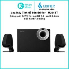 Loa máy tính Bluetooth 5.0 EDIFIER M201BT | Âm thanh nổi Stereo | Công suất 34W | Vỏ gỗ chống dội âm - Bảo hành 12 tháng