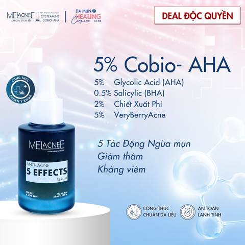 Serum Giảm Mụn Ngừa Thâm 5 Tác Động MELacneE Anti-Acne 5 Effects Serum