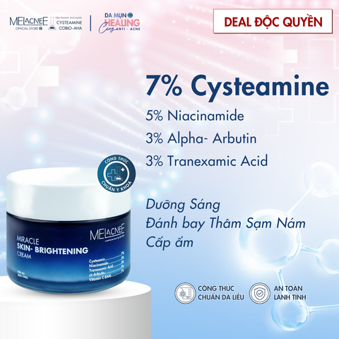 Kem Dưỡng Sáng Da Thần Kỳ & Làm Mờ Thâm- Sạm -Nám MELacneE Miracle Skin- Brightening Cream