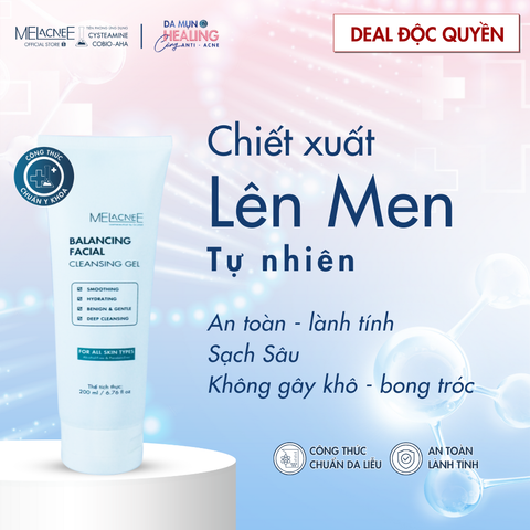 Gel Rửa Mặt Cân Bằng Dành Cho Mọi Loại Da MELacneE Balancing Facial Cleansing Gel