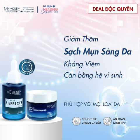 Combo Serum Anti-Acne (35ml) & Kem Dưỡng Sáng (50g) Giúp Cải Thiện Tình Trạng Mụn Và Thâm Sau Mụn