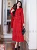  Set áo váy tweed đỏ 