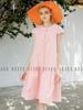 Đầm babydoll hồng tay con