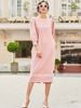 Đầm hồng cổ thuyền tay lửng