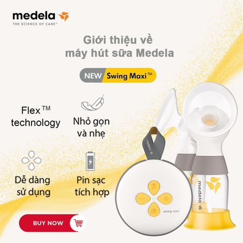 Máy hút sữa điện đôi sạc pin Swing Maxi Medela