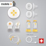 Máy hút sữa điện đôi sạc pin Swing Maxi Medela