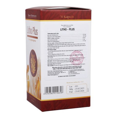 Viên uống Litho Plus bổ sung Canxi dành cho bà bầu (30 viên)