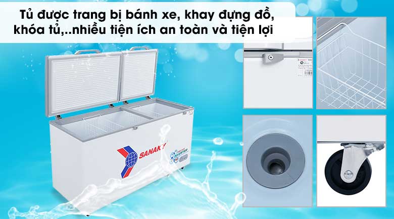 Tủ đông Sanaky 530 lít VH-6699HY3 - Tiện ích
