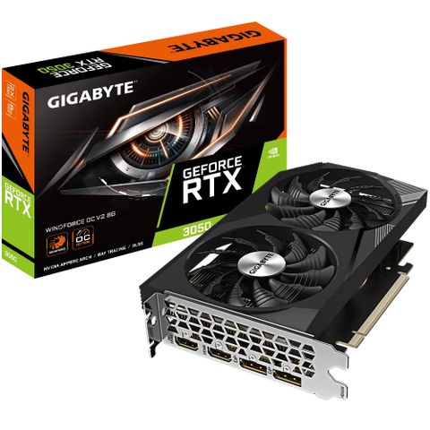  Card màn hình GIGABYTE GeForce RTX 3050 6GB WINDFORCE OC (GV-N3050WF2OC-6GD) 