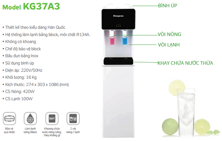 Máy nóng lạnh KANGAROO KG37A3