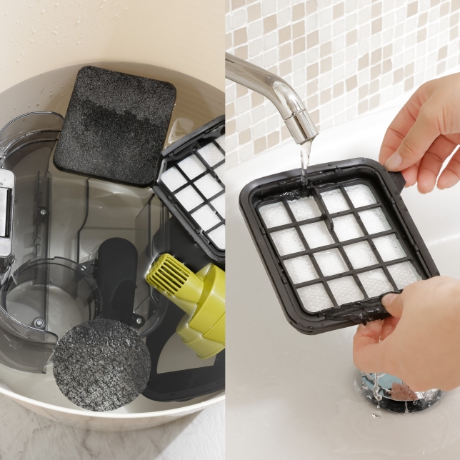 Bộ lọc và hộp chứa bụi có thể rửa