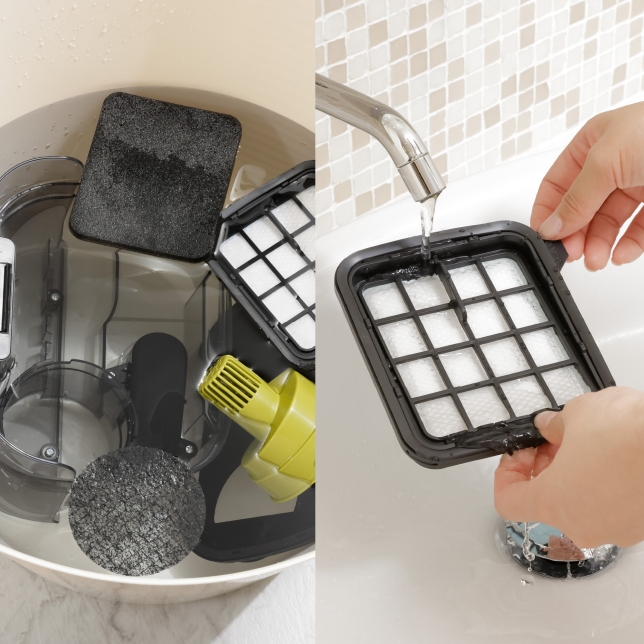 Bộ lọc và hộp chứa bụi có thể rửa
